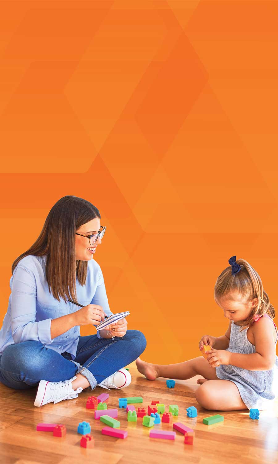 adults who work with children - mother and child playing together